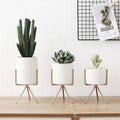 Ida - Ceramic Flower Planters with Modern Stand